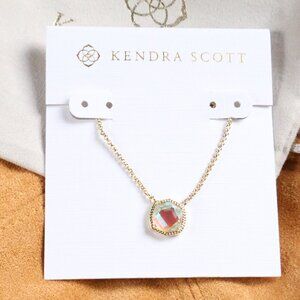 Kendra Scott Gold Necklace with Iridescent Pendant